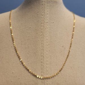 18" 14K Gold Cable Chain Necklace